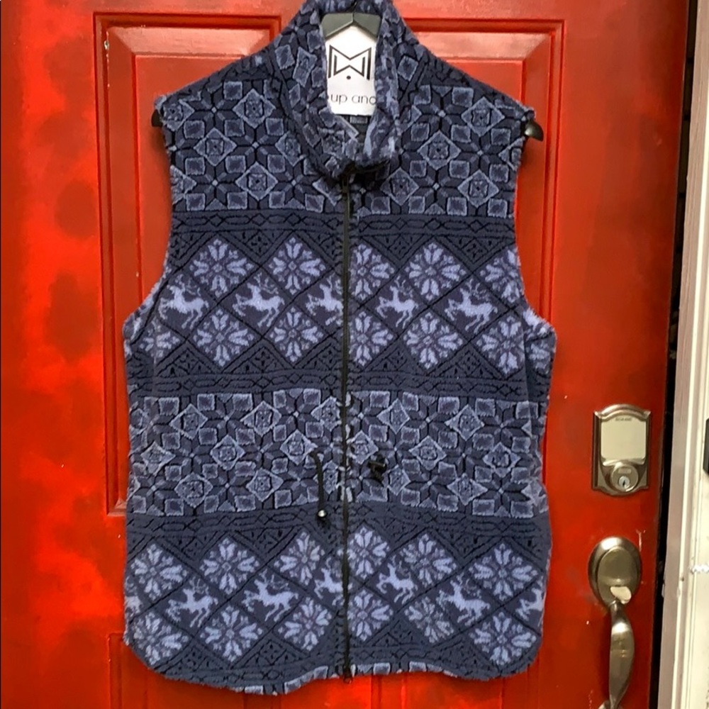 Ragged Mountain fleece warmup vest.